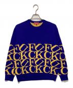SUPREMEシュプリーム）の古着「Fuck Sweater」｜ブルー×イエロー