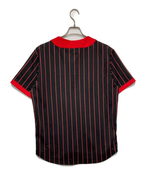 SUPREME（シュプリーム）SUPREME (シュプリーム) Vertical Logo Baseball Jersey レッド×ブラック サイズ:Ｍの古着・服飾アイテム