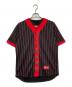 SUPREME（シュプリーム）の古着「Vertical Logo Baseball Jersey」｜レッド×ブラック