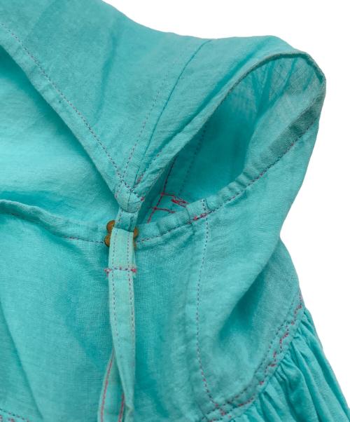 Injiri（インジリ）Injiri (インジリ) コットンリネンノースリーブワンピース ホワイト×ブルー サイズ:表記無しの古着・服飾アイテム