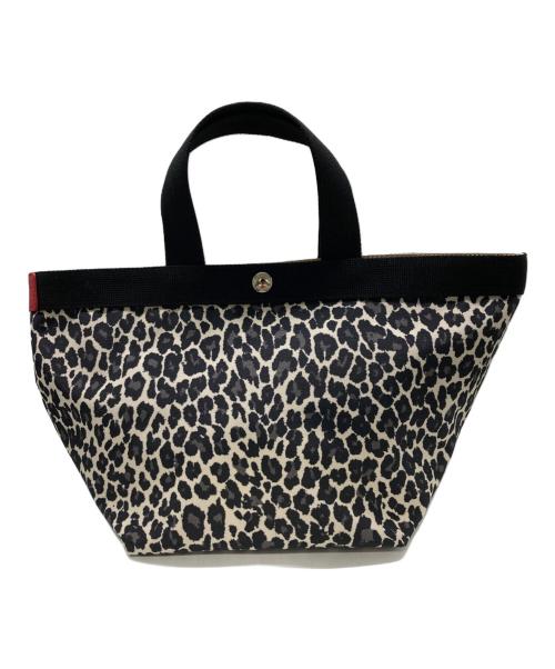 Herve Chapelier（エルベシャプリエ）Herve Chapelier (エルベシャプリエ) パンサーブランコーデュラ舟型トートM ホワイト×ブラックの古着・服飾アイテム