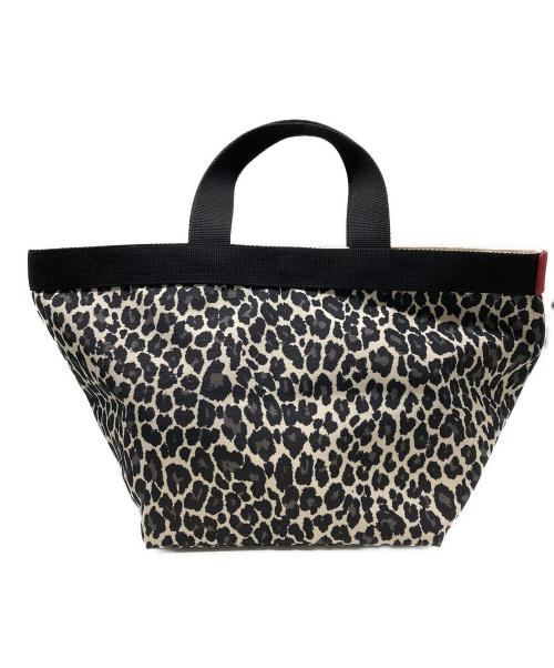 Herve Chapelier（エルベシャプリエ）Herve Chapelier (エルベシャプリエ) パンサーブランコーデュラ舟型トートM ホワイト×ブラックの古着・服飾アイテム