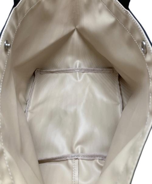 Herve Chapelier（エルベシャプリエ）Herve Chapelier (エルベシャプリエ) パンサーブランコーデュラ舟型トートM ホワイト×ブラックの古着・服飾アイテム