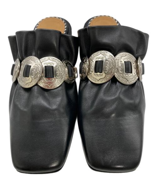 TOGA PULLA（トーガ プルラ）TOGA PULLA (トーガ プルラ) BLACK LEATHER MULE ブラック サイズ:37の古着・服飾アイテム