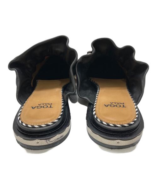 TOGA PULLA（トーガ プルラ）TOGA PULLA (トーガ プルラ) BLACK LEATHER MULE ブラック サイズ:37の古着・服飾アイテム