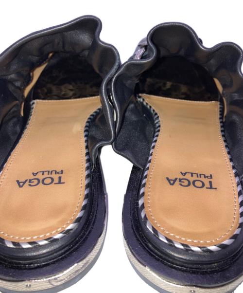 TOGA PULLA（トーガ プルラ）TOGA PULLA (トーガ プルラ) BLACK LEATHER MULE ブラック サイズ:37の古着・服飾アイテム