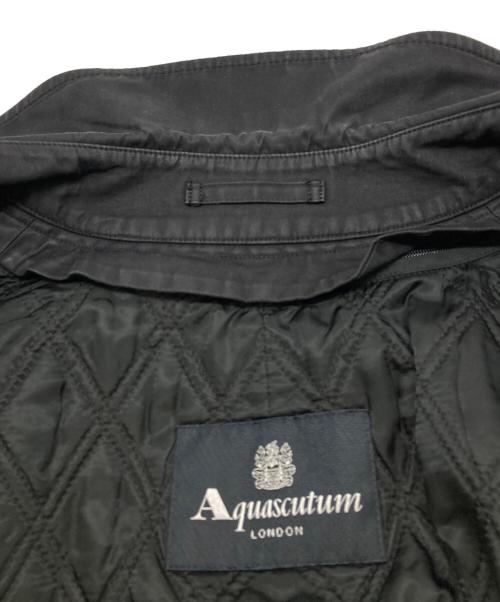 Aquascutum（アクアスキュータム）Aquascutum (アクアスキュータム) ライナー付きシングルトレンチコート ブラック サイズ:38の古着・服飾アイテム
