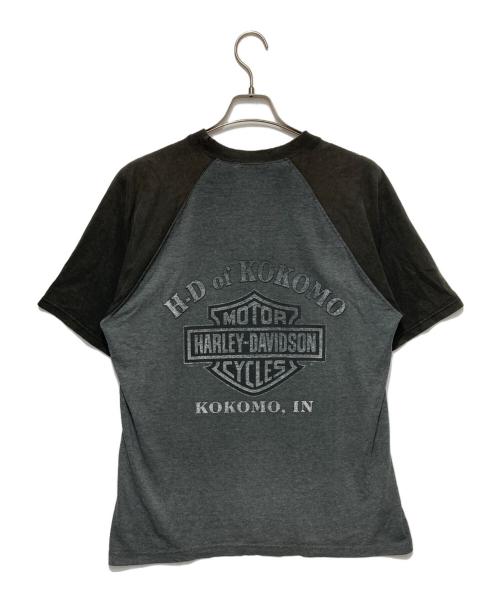 HARLEY-DAVIDSON（ハーレーダビッドソン）HARLEY-DAVIDSON (ハーレーダビッドソン) ラグランTシャツ グレー サイズ:Ｌの古着・服飾アイテム