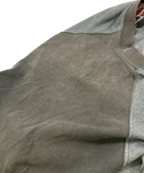 HARLEY-DAVIDSON（ハーレーダビッドソン）HARLEY-DAVIDSON (ハーレーダビッドソン) ラグランTシャツ グレー サイズ:Ｌの古着・服飾アイテム