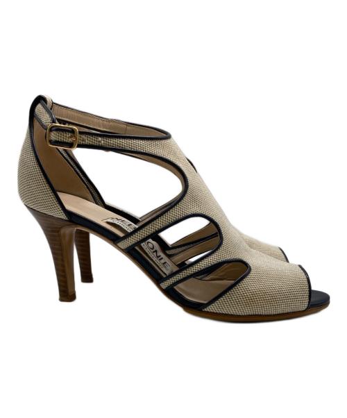 NEBULONIE（ネブローニ）NEBULONIE (ネブローニ) スコットクラブオープントゥサンダル ベージュ サイズ:36の古着・服飾アイテム