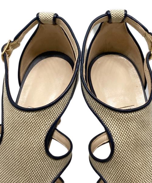 NEBULONIE（ネブローニ）NEBULONIE (ネブローニ) スコットクラブオープントゥサンダル ベージュ サイズ:36の古着・服飾アイテム