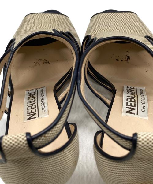 NEBULONIE（ネブローニ）NEBULONIE (ネブローニ) スコットクラブオープントゥサンダル ベージュ サイズ:36の古着・服飾アイテム
