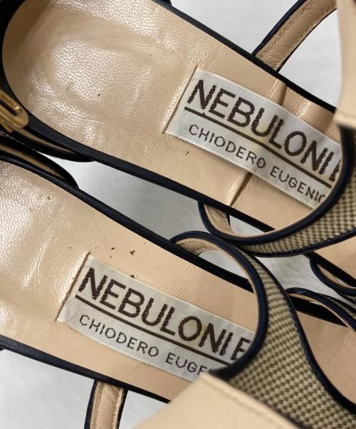 NEBULONIE（ネブローニ）NEBULONIE (ネブローニ) スコットクラブオープントゥサンダル ベージュ サイズ:36の古着・服飾アイテム