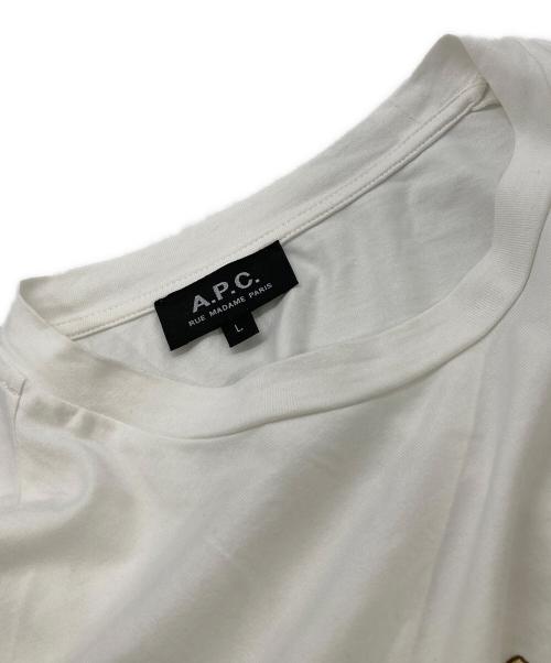 A.P.C.（アーペーセー）A.P.C. (アーペーセー) ロゴロンTEE ホワイト サイズ:Ｌの古着・服飾アイテム