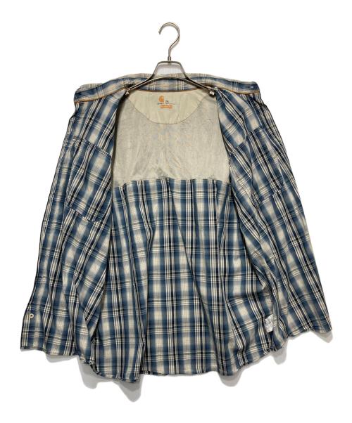 CarHartt（カーハート）CarHartt (カーハート) チェックシャツ ブルー サイズ:2XLの古着・服飾アイテム