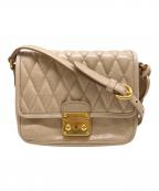 MIU MIUミュウミュウ）の古着「TRAPU レザーショルダーバッグ」｜ベージュ