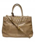 MIU MIUミュウミュウ）の古着「TRAPU 2WAYショルダーバッグ」｜ベージュ