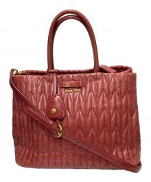 MIU MIU（ミュウミュウ）の古着「マテラッセ 2WAYトートバッグ」｜ピンク