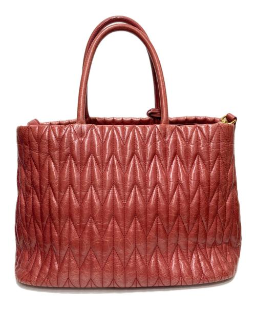 MIU MIU（ミュウミュウ）MIU MIU (ミュウミュウ) マテラッセ 2WAYトートバッグ ピンクの古着・服飾アイテム