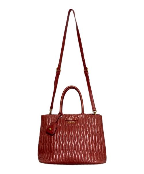 MIU MIU（ミュウミュウ）MIU MIU (ミュウミュウ) マテラッセ 2WAYトートバッグ ピンクの古着・服飾アイテム