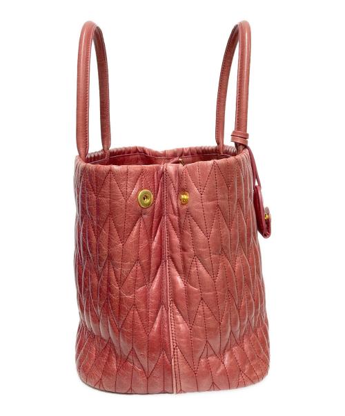 MIU MIU（ミュウミュウ）MIU MIU (ミュウミュウ) マテラッセ 2WAYトートバッグ ピンクの古着・服飾アイテム