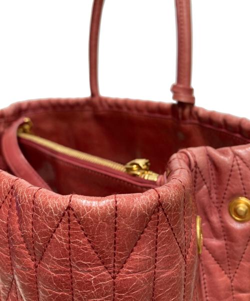 MIU MIU（ミュウミュウ）MIU MIU (ミュウミュウ) マテラッセ 2WAYトートバッグ ピンクの古着・服飾アイテム