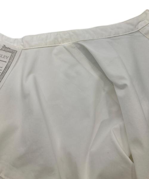 BEARDSLEY（ビアズリー）BEARDSLEY (ビアズリー) ジレセットギャザーカフスシャツ ホワイト×グレー サイズ:Fの古着・服飾アイテム