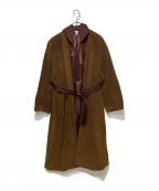 CLANEクラネ）の古着「MILITARY LAYER BOA COAT」｜ブラウン×ワインレッド