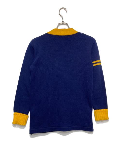 Champion（チャンピオン）Champion (チャンピオン) レタードカーディガン ネイビー×イエロー サイズ:-の古着・服飾アイテム