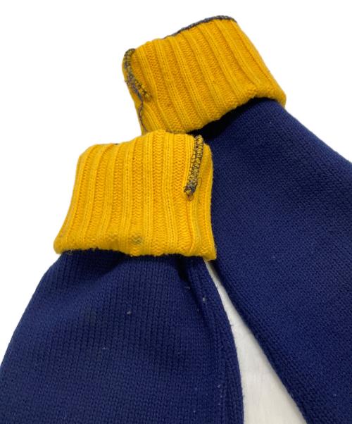 Champion（チャンピオン）Champion (チャンピオン) レタードカーディガン ネイビー×イエロー サイズ:-の古着・服飾アイテム