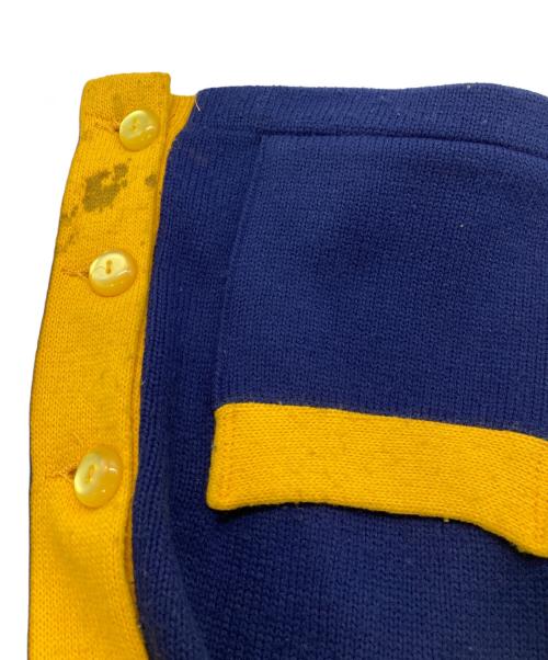 Champion（チャンピオン）Champion (チャンピオン) レタードカーディガン ネイビー×イエロー サイズ:-の古着・服飾アイテム