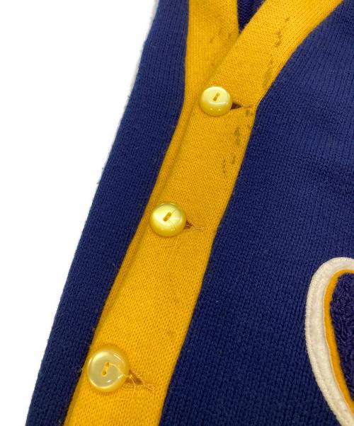 Champion（チャンピオン）Champion (チャンピオン) レタードカーディガン ネイビー×イエロー サイズ:-の古着・服飾アイテム