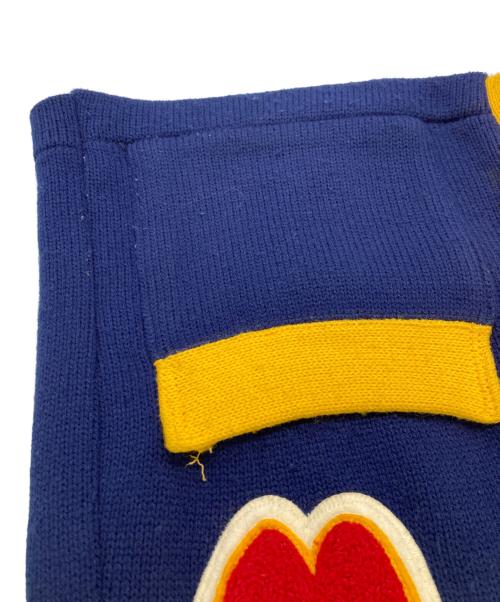 Champion（チャンピオン）Champion (チャンピオン) レタードカーディガン ネイビー×イエロー サイズ:-の古着・服飾アイテム