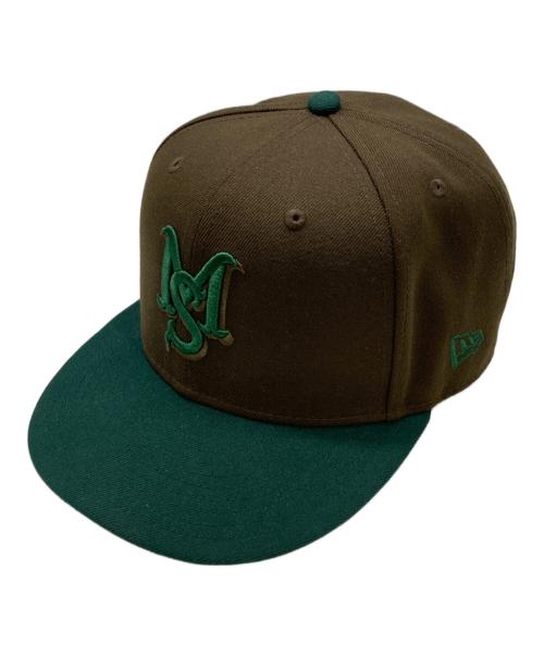 New Era（ニューエラ）New Era (ニューエラ) Manastash (マナスタッシュ) キャップ グリーン×ブラウン サイズ:MEDIUM/LARGEの古着・服飾アイテム