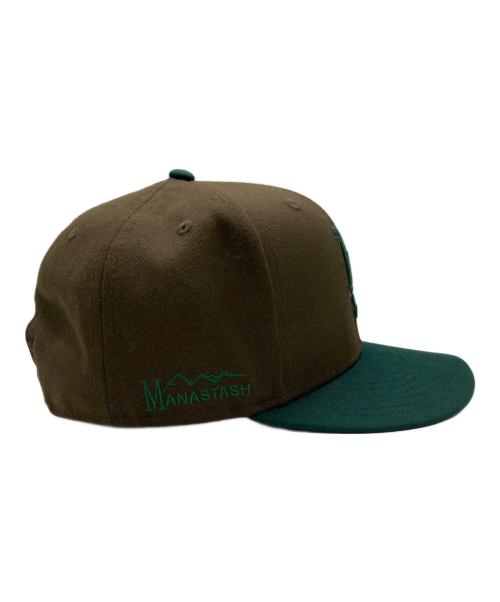 New Era（ニューエラ）New Era (ニューエラ) Manastash (マナスタッシュ) キャップ グリーン×ブラウン サイズ:MEDIUM/LARGEの古着・服飾アイテム