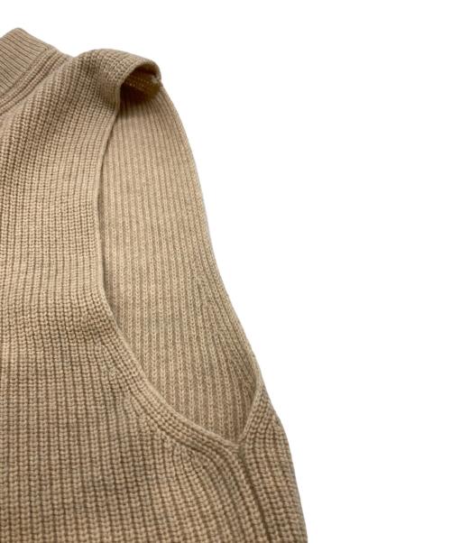 nagonstans（ナゴンスタンス）nagonstans (ナゴンスタンス) ニットベスト ベージュ サイズ:Ｍの古着・服飾アイテム