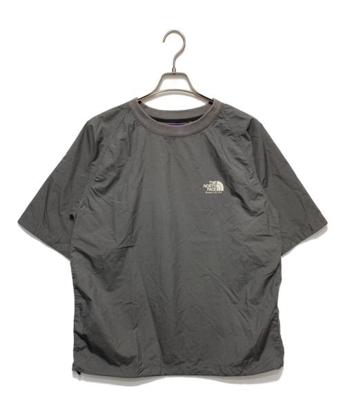 THE NORTHFACE PURPLELABEL（ザ・ノースフェイス パープルレーベル）THE NORTHFACE PURPLELABEL (ザ・ノースフェイス パープルレーベル) BEAUTY&YOUTH (ビューティーアンドユース) 別注プリントナイロンTシャツ グレー サイズ:Ｌの古着・服飾アイテム
