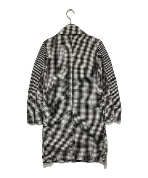 COMME des GARCONS COMME des GARCONS（コムデギャルソン コムデギャルソン）COMME des GARCONS COMME des GARCONS (コムデギャルソン コムデギャルソン) ギンガムチェックステンカラーコート ホワイト×ブラック サイズ:XSの古着・服飾アイテム