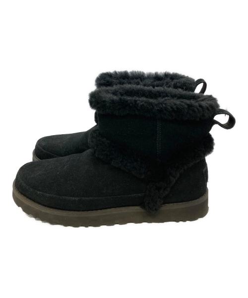 UGG（アグ）UGG (アグ) CLASSIC MINI FLUFF SPILL SEAM ブラック サイズ:24の古着・服飾アイテム