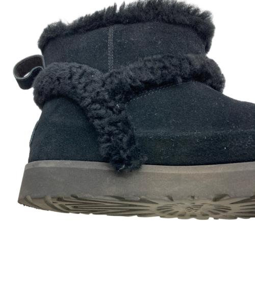 UGG（アグ）UGG (アグ) CLASSIC MINI FLUFF SPILL SEAM ブラック サイズ:24の古着・服飾アイテム