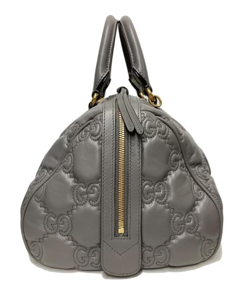 GUCCI（グッチ）GUCCI (グッチ) GGマトラッセハンドバッグ グレーの古着・服飾アイテム