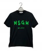 MSGMエムエスジーエム）の古着「手書きロゴプリントTシャツ」｜ブラック