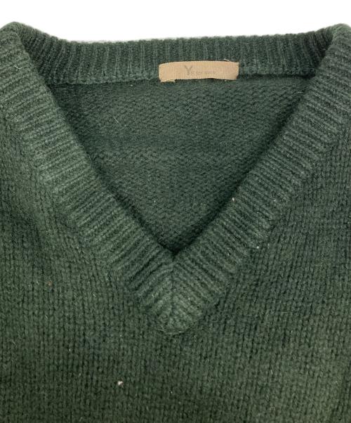 Y's for men（ワイズフォーメン）Y's for men (ワイズフォーメン) Vネックニット グリーン サイズ:ーの古着・服飾アイテム