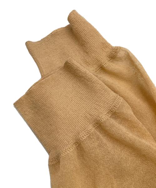 6(ROKU) BEAUTY&YOUTH（ロク ビューティーアンドユース）6(ROKU) BEAUTY&YOUTH (ロク ビューティーアンドユース) SHEER COLOR RIB PULLOVER オレンジ サイズ:表記無しの古着・服飾アイテム