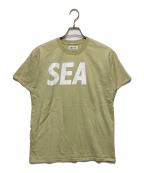 WIND AND SEAウィンダンシー）の古着「ロゴプリントTシャツ」｜イエロー