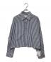 La boutique BonBon（ラブティックボンボン）の古着「ストライプクロップドシャツ」｜ネイビー