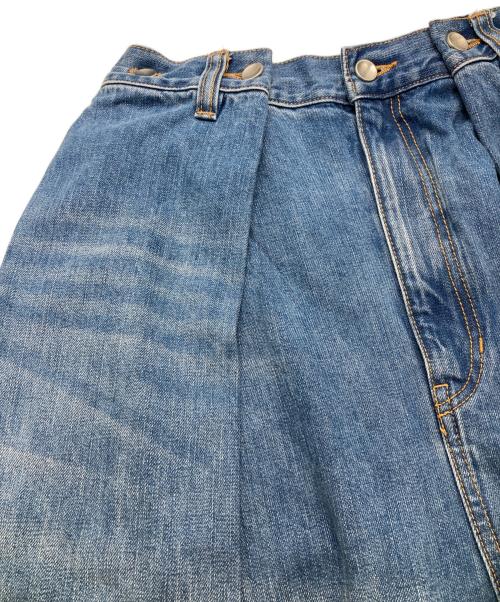 MAISON SPECIAL（メゾンスペシャル）MAISON SPECIAL (メゾンスペシャル) フォールドタックベルテッドハイパーワイドデニムパンツ インディゴ サイズ:01の古着・服飾アイテム