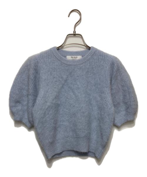 HER LIP TO（ハーリップトゥ）HER LIP TO (ハーリップトゥ) Fancy Cashmere Blend Pullover ブルー サイズ:Fの古着・服飾アイテム