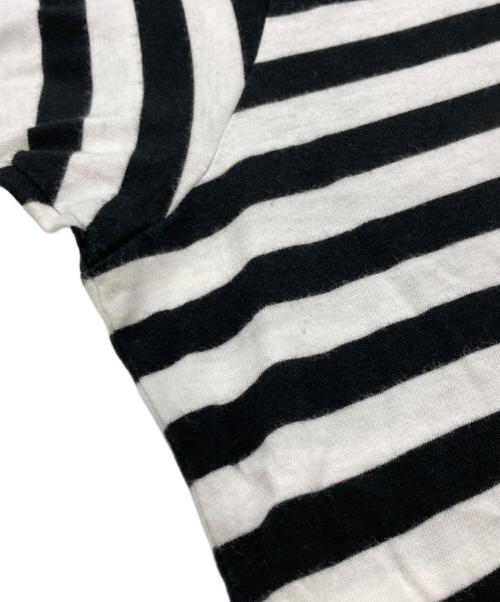 Yohji Yamamoto pour homme（ヨウジヤマモト プールオム）Yohji Yamamoto pour homme (ヨウジヤマモト プールオム) BORDER STAFF TEE ホワイト×ブラック サイズ:3の古着・服飾アイテム