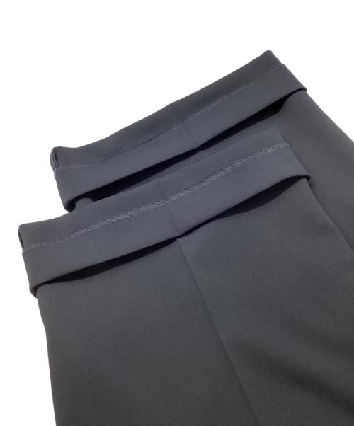 UNITED ARROWS（ユナイテッドアローズ）UNITED ARROWS (ユナイテッドアローズ) SPONGY タック ワイドパンツ ブラック サイズ:40の古着・服飾アイテム